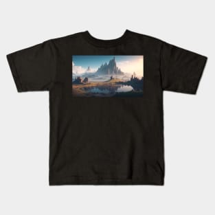 Natural landscape on another planet Kids T-Shirt